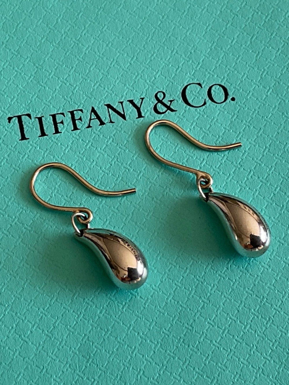Tiffany & Co. Sterling Silver Teardrop Dangle Earrings
